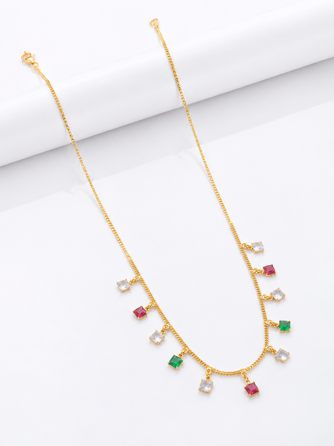 Ruby Charm 18K Gold Plated Necklace