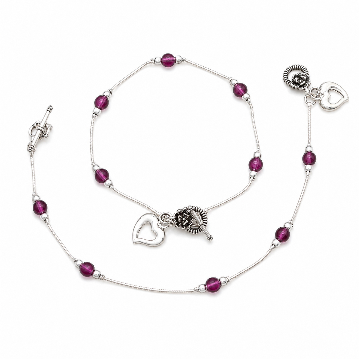 Livia Silver Anklet for Women's