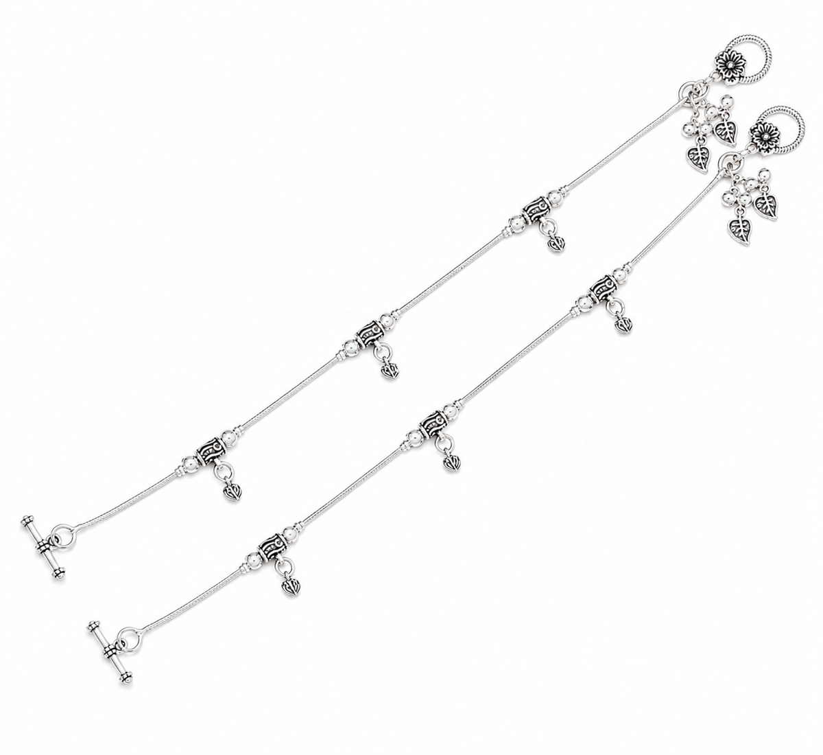 Brielle Silver Anklet for Women's