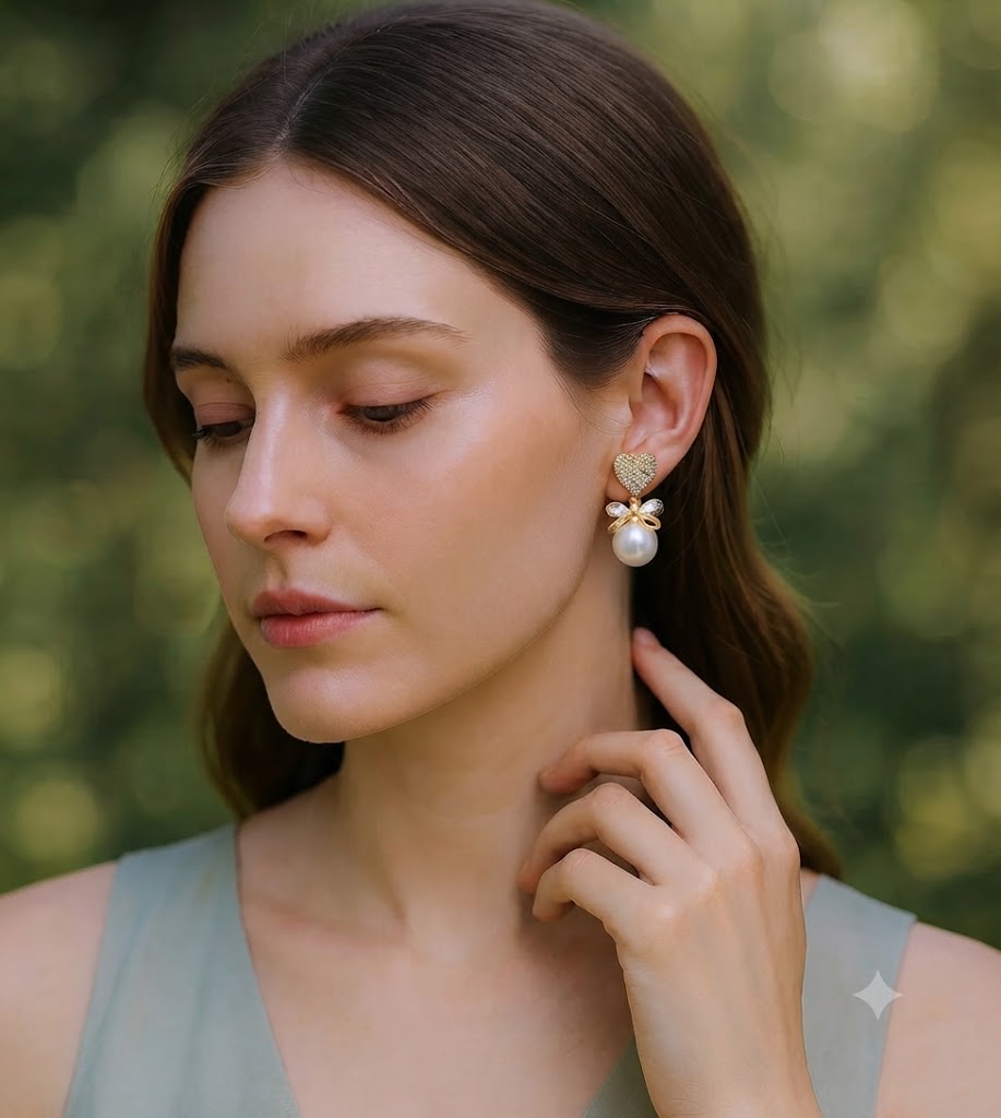 Navya Floral Glow Earrings Set