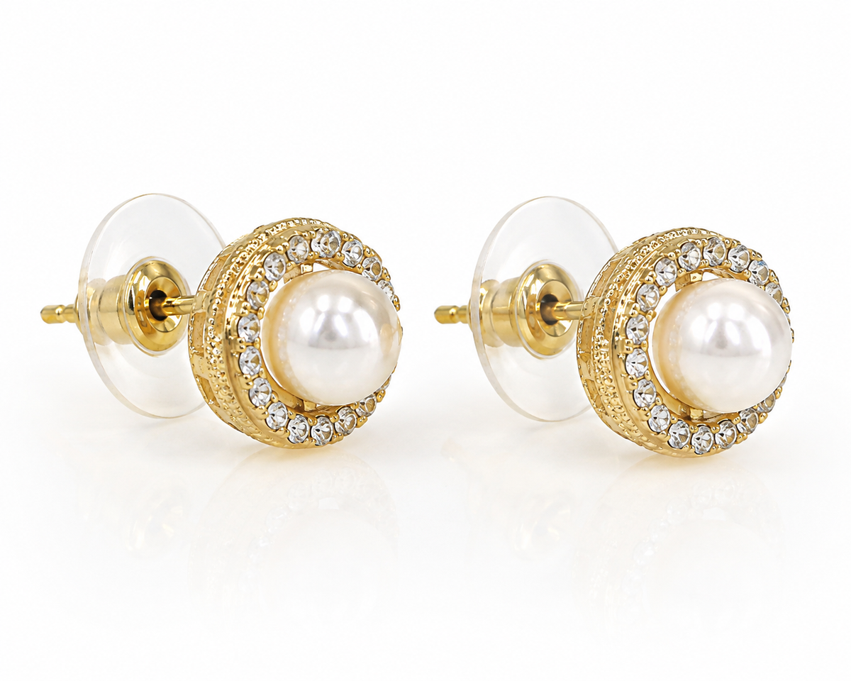 Vanya Golden Petals Earrings Set