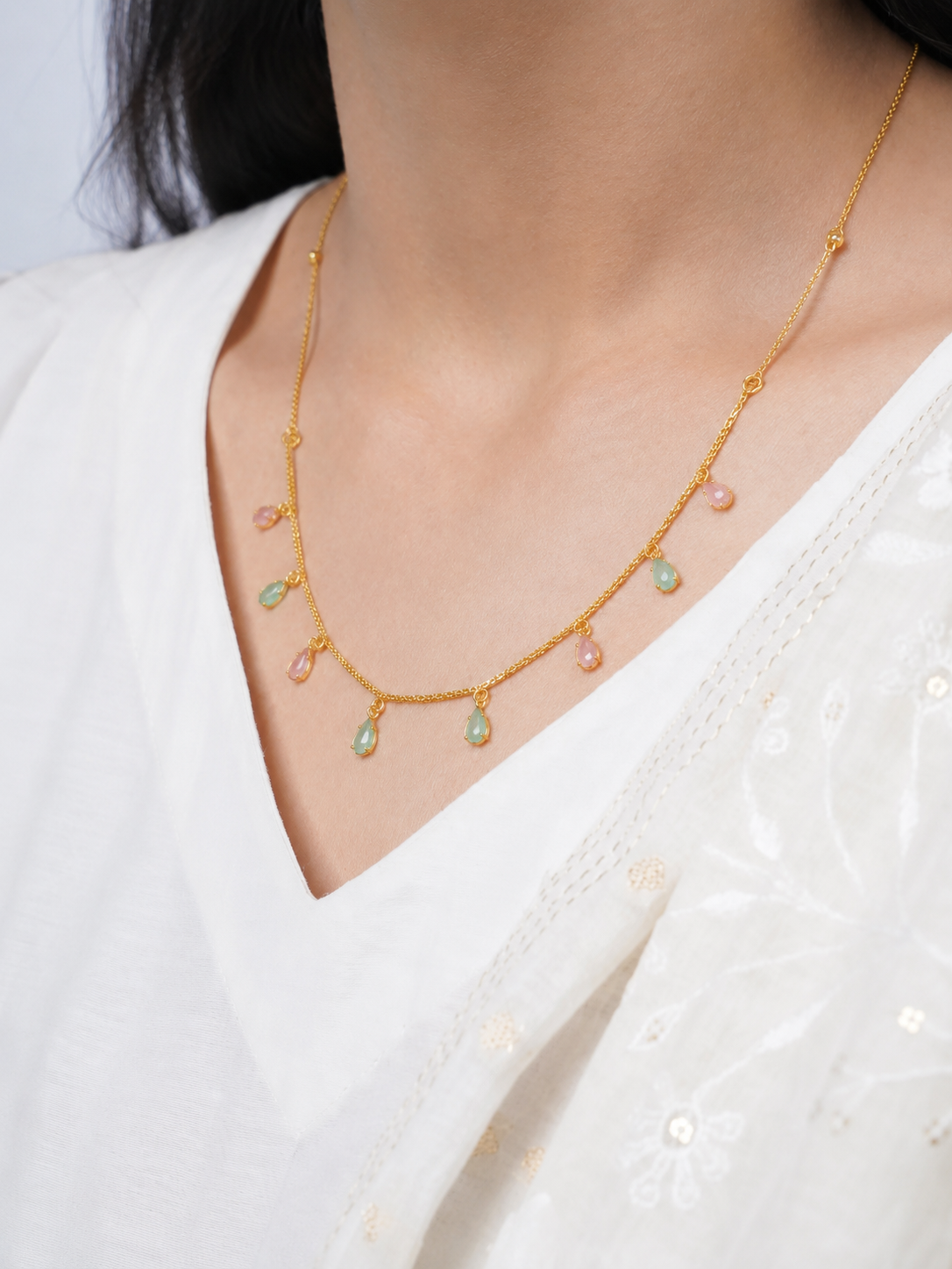 Bella Curve 18K Gold Plated Necklace