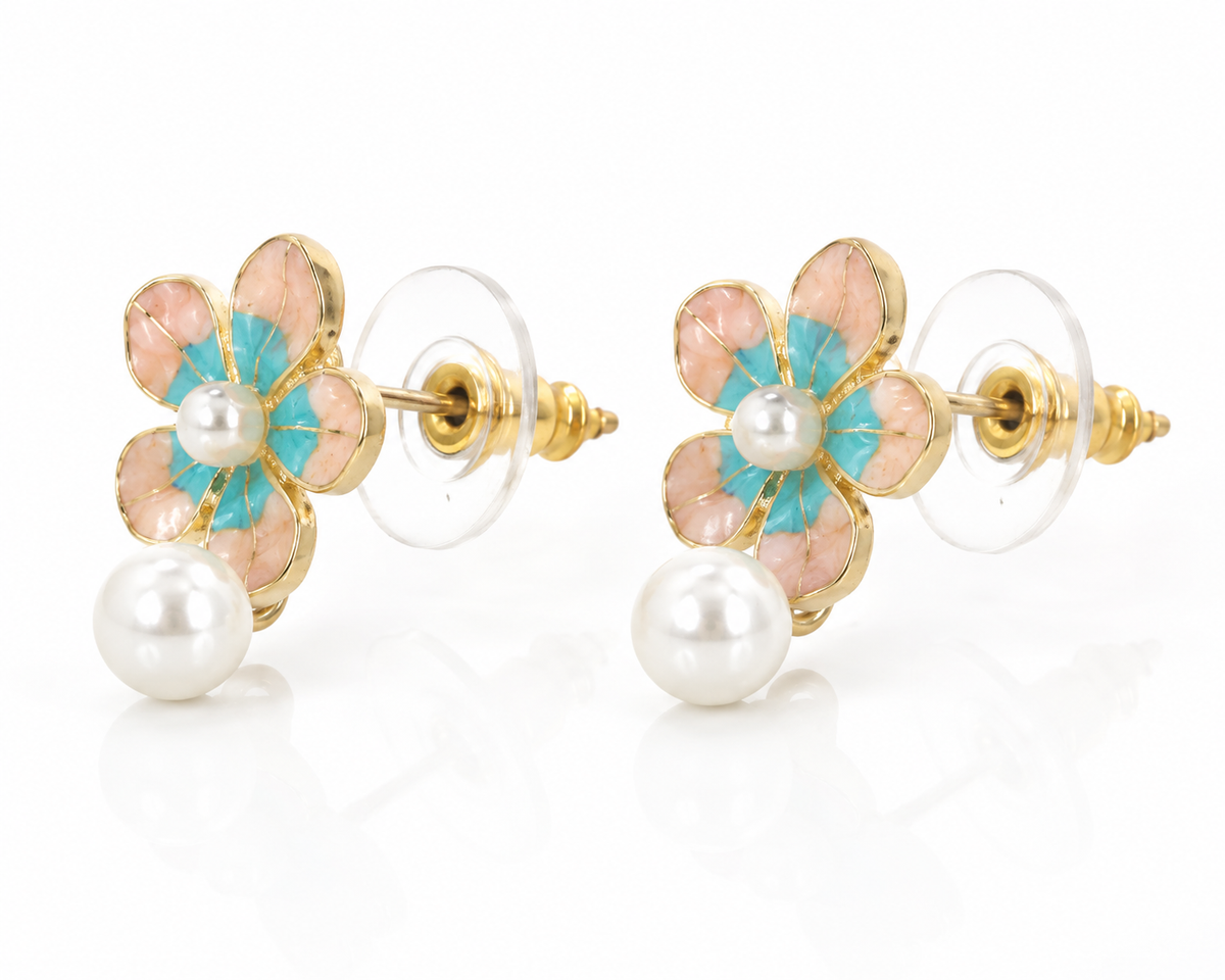 Mahi Crystal Bloom Earrings Set