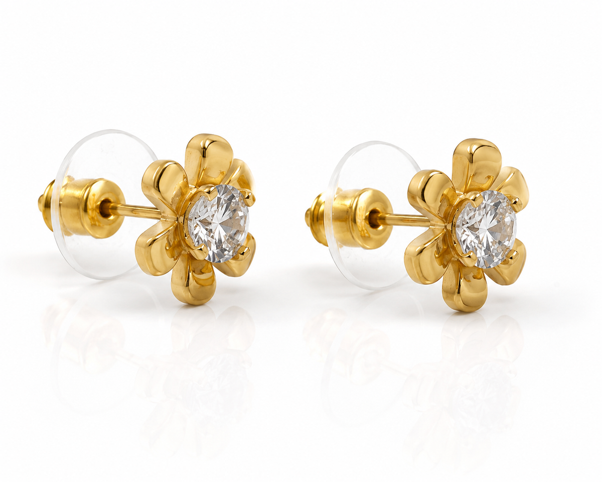Rhea Stone Halo Earrings Set