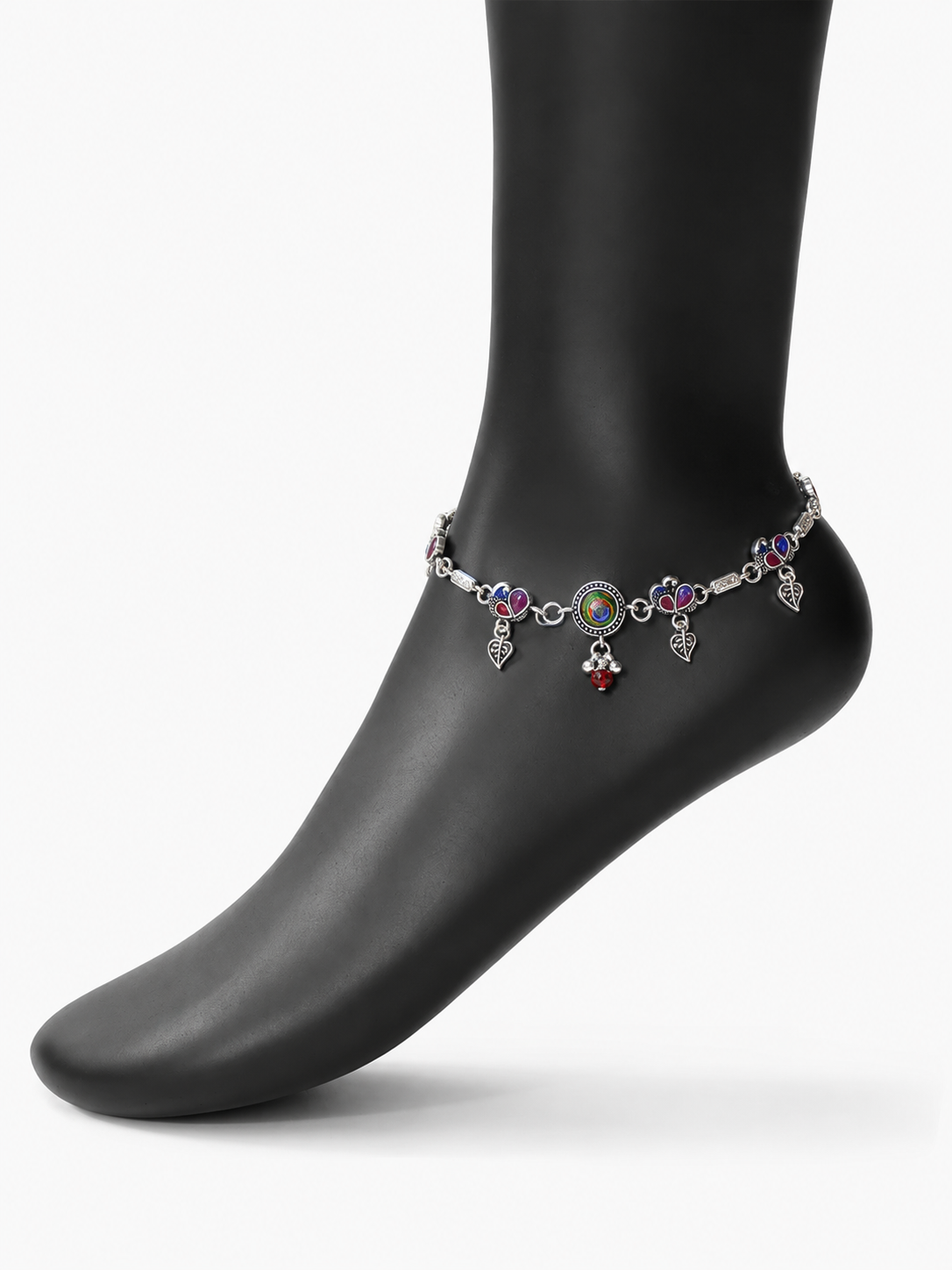 Mira Silver Anklet for Women's