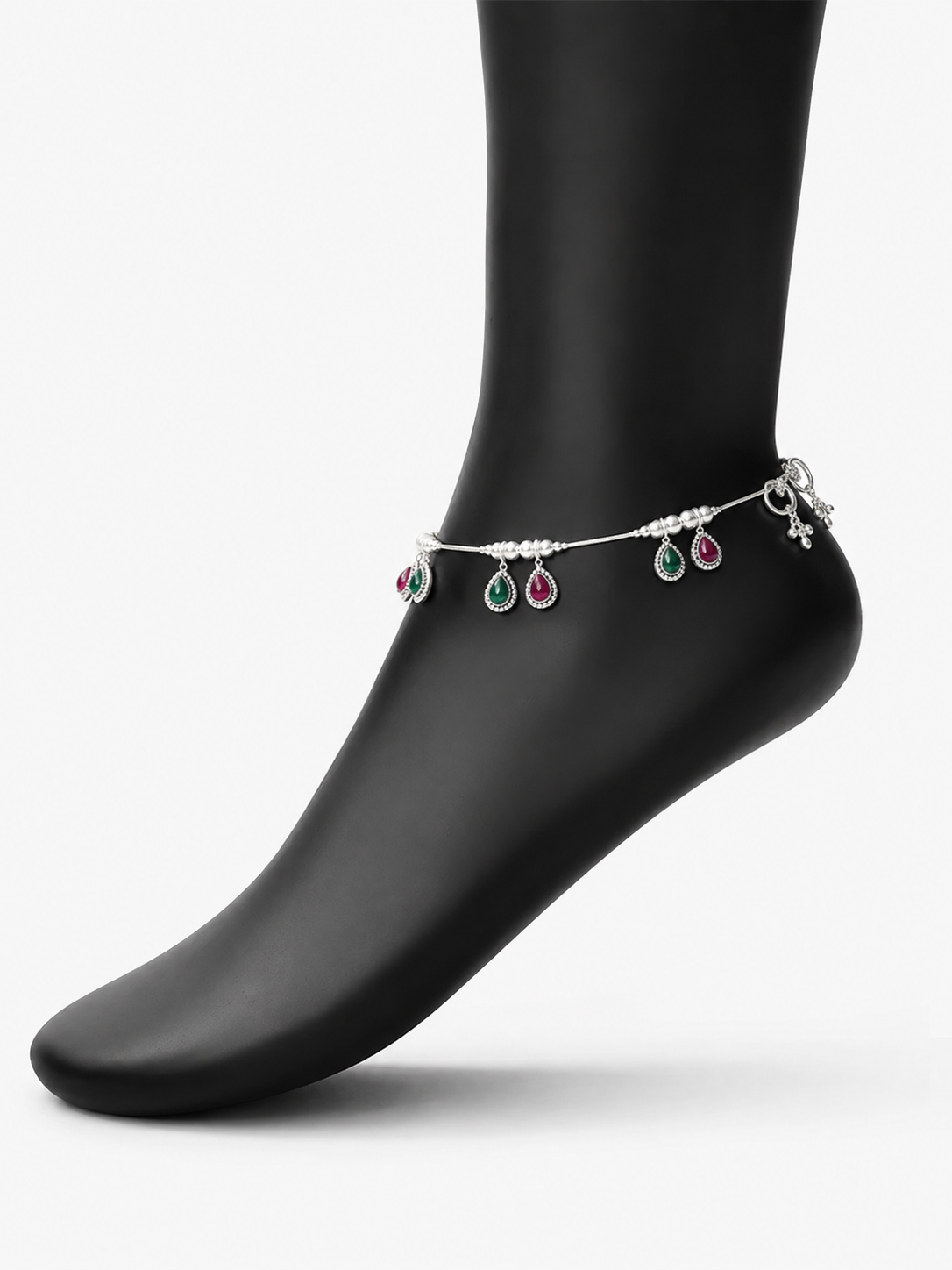 Selena Silver Anklet for Women's