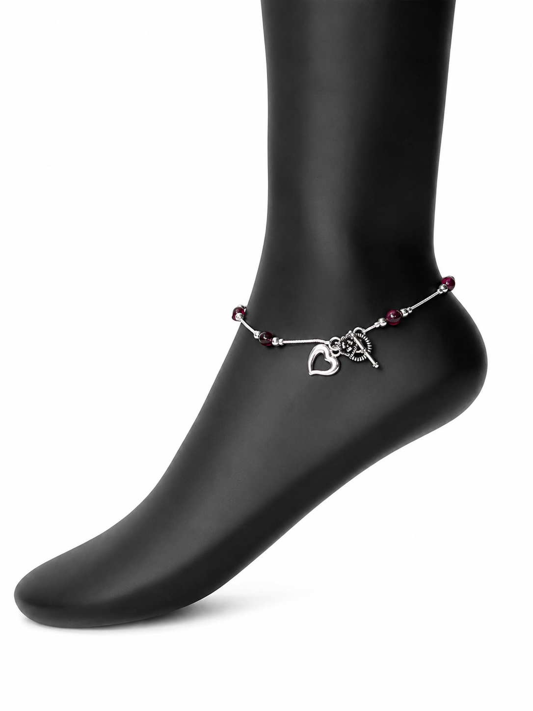 Livia Silver Anklet for Women's