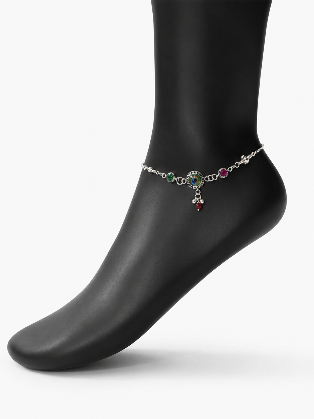 Amara Silver Anklet for Women's