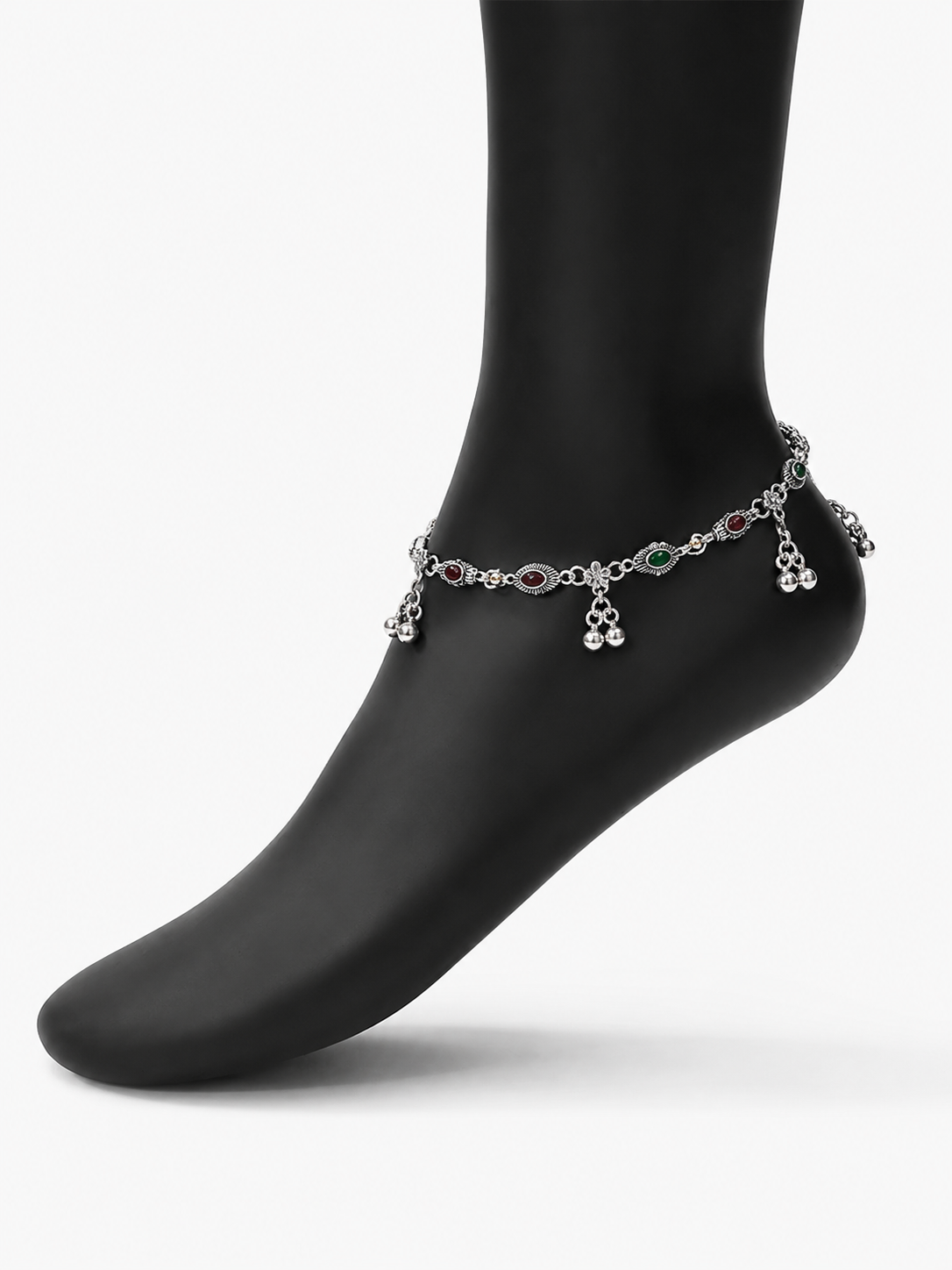Zara Silver Anklet for Women's