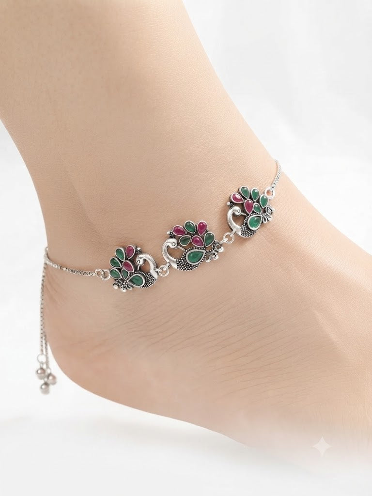 Yara Silver Anklet for Women's