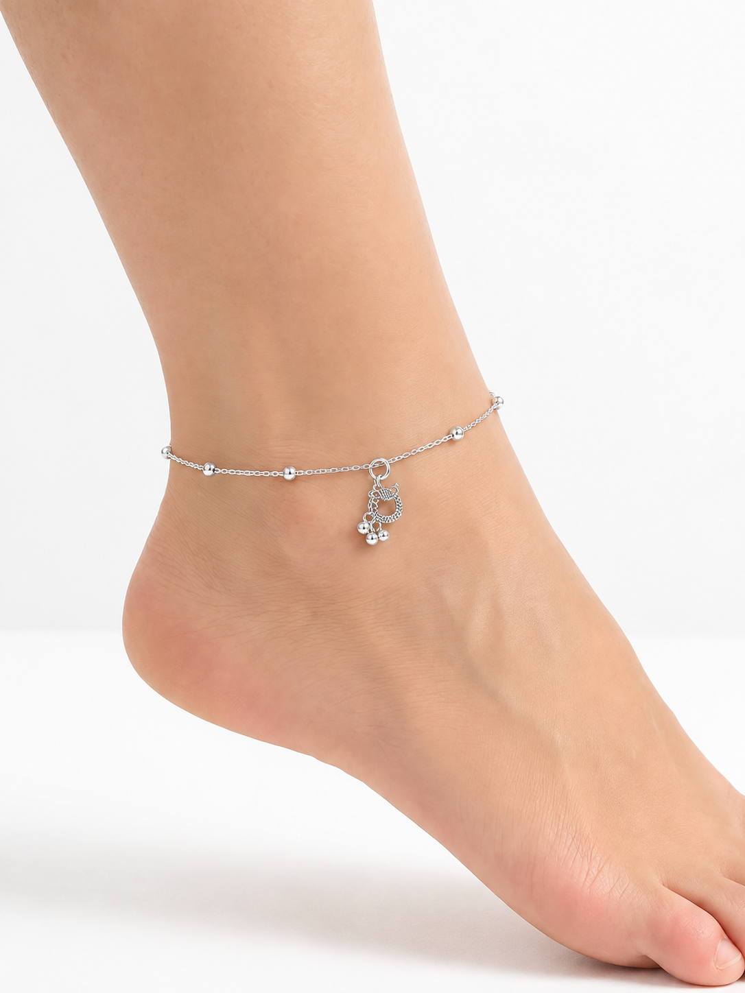 Serene Silver Anklet for Women's