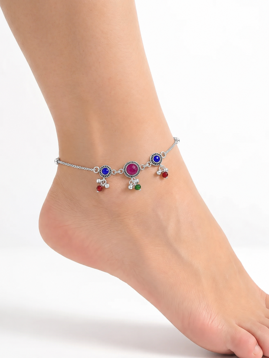 Aria Silver Anklet for Women's