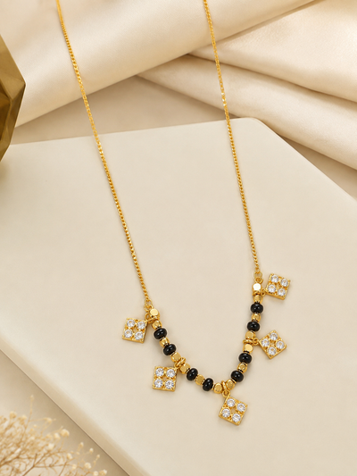 Jade Curve 18K Gold Plated Necklace