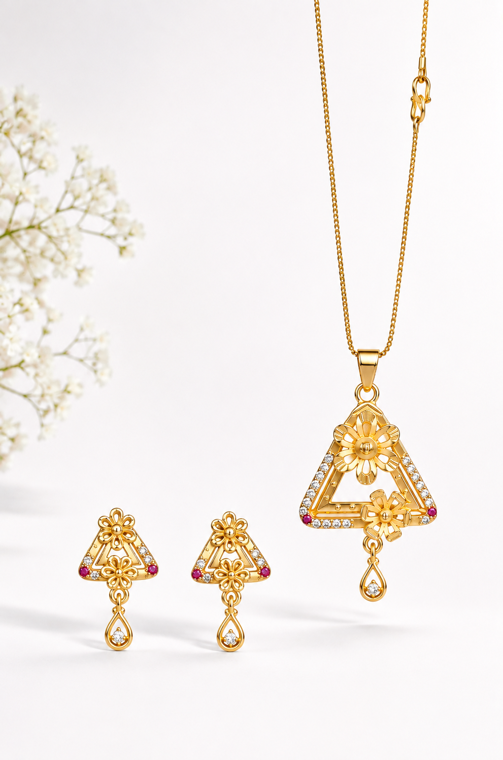 Bhumika Mangalsutra 18K gold plates with earrings
