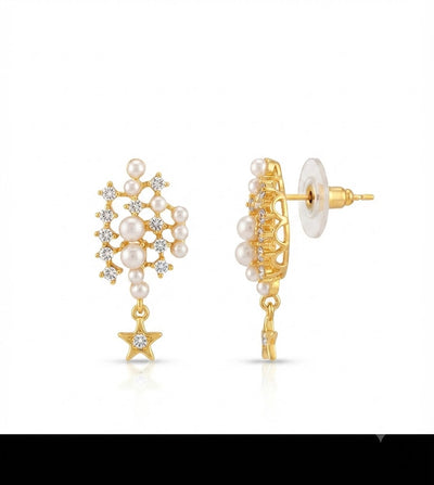 Diya Stone Petals Earrings Set