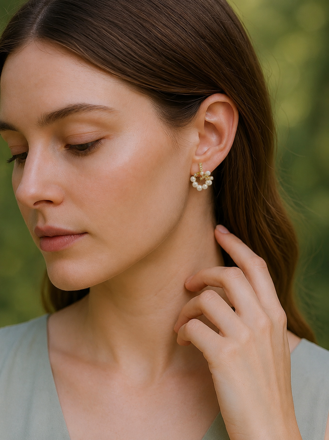 Anvi Pearl Garden Earrings Set