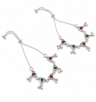 Talia Silver Anklet for Women's