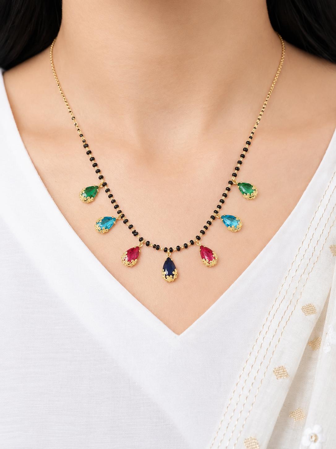 Hazel Drop 18K Gold Plated Necklace