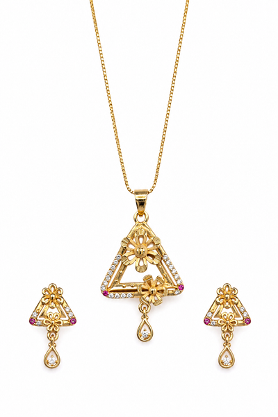 Bhumika Mangalsutra 18K gold plates with earrings