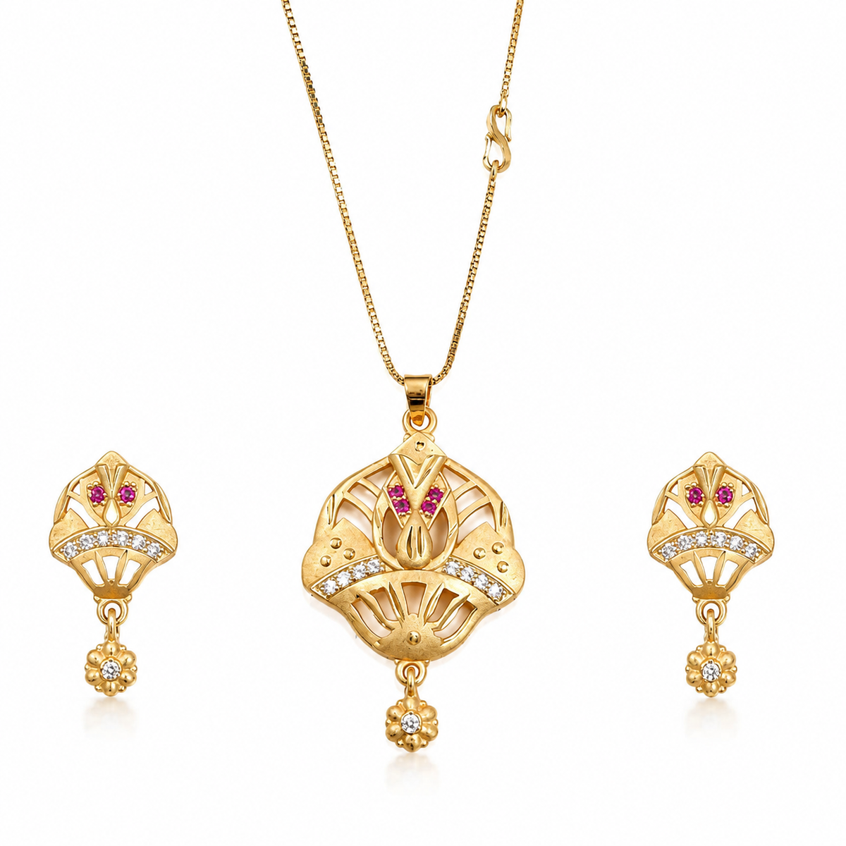 Bhavika Mangalsutra 18K gold plates with earrings