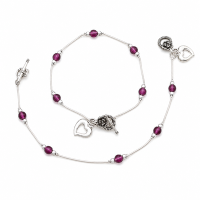 Livia Silver Anklet for Women's