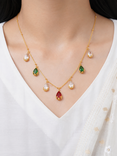 Elara Pearl 18K Gold Plated Necklace