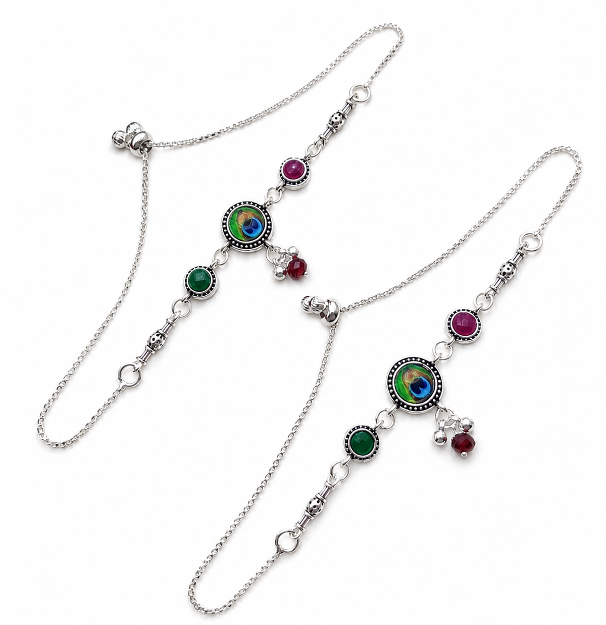 Amara Silver Anklet for Women's