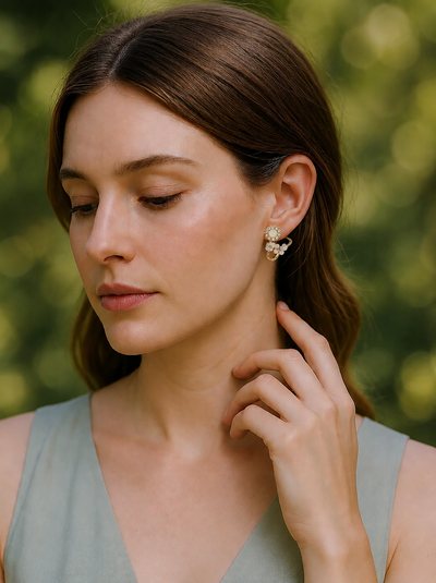 Riva Golden Glow Earrings Set