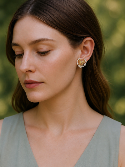 Aarohi Pearl Charm Earrings Set