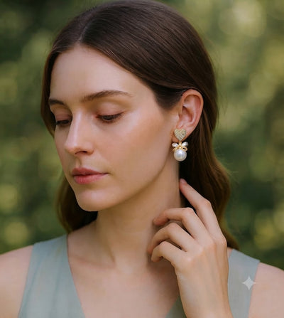 Navya Floral Glow Earrings Set