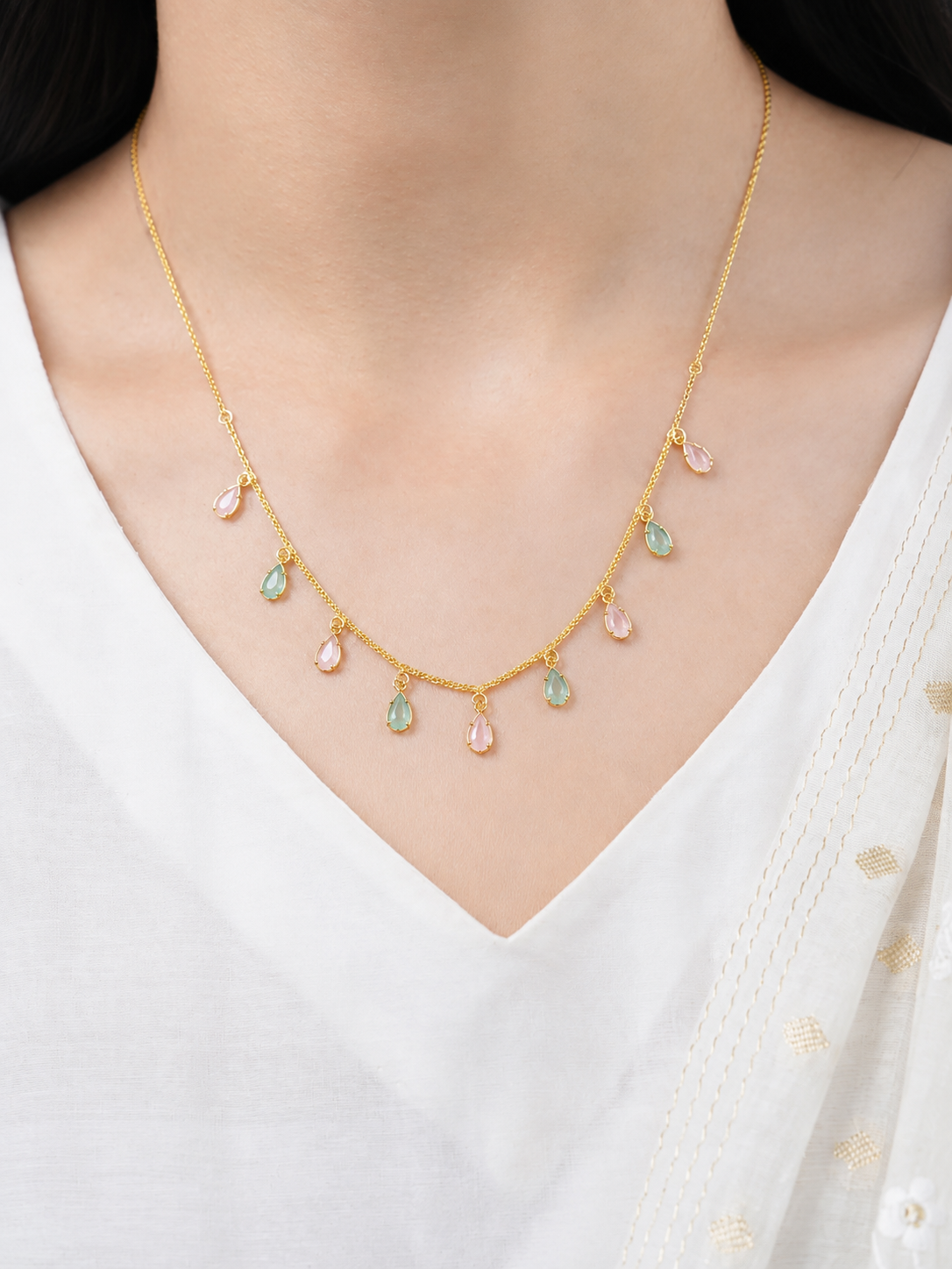 Bella Curve 18K Gold Plated Necklace