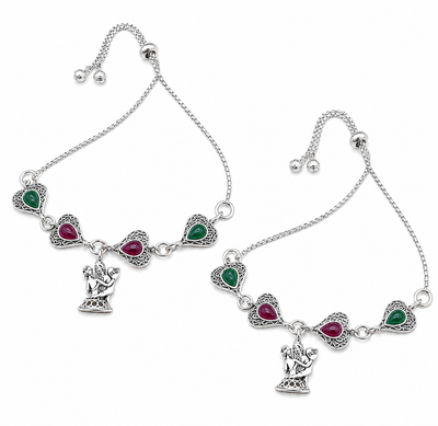 Rhea Silver Anklet for Women's