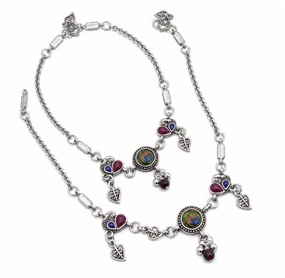 Mira Silver Anklet for Women's