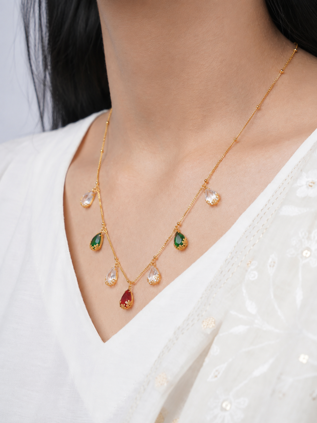 Elara Pearl 18K Gold Plated Necklace