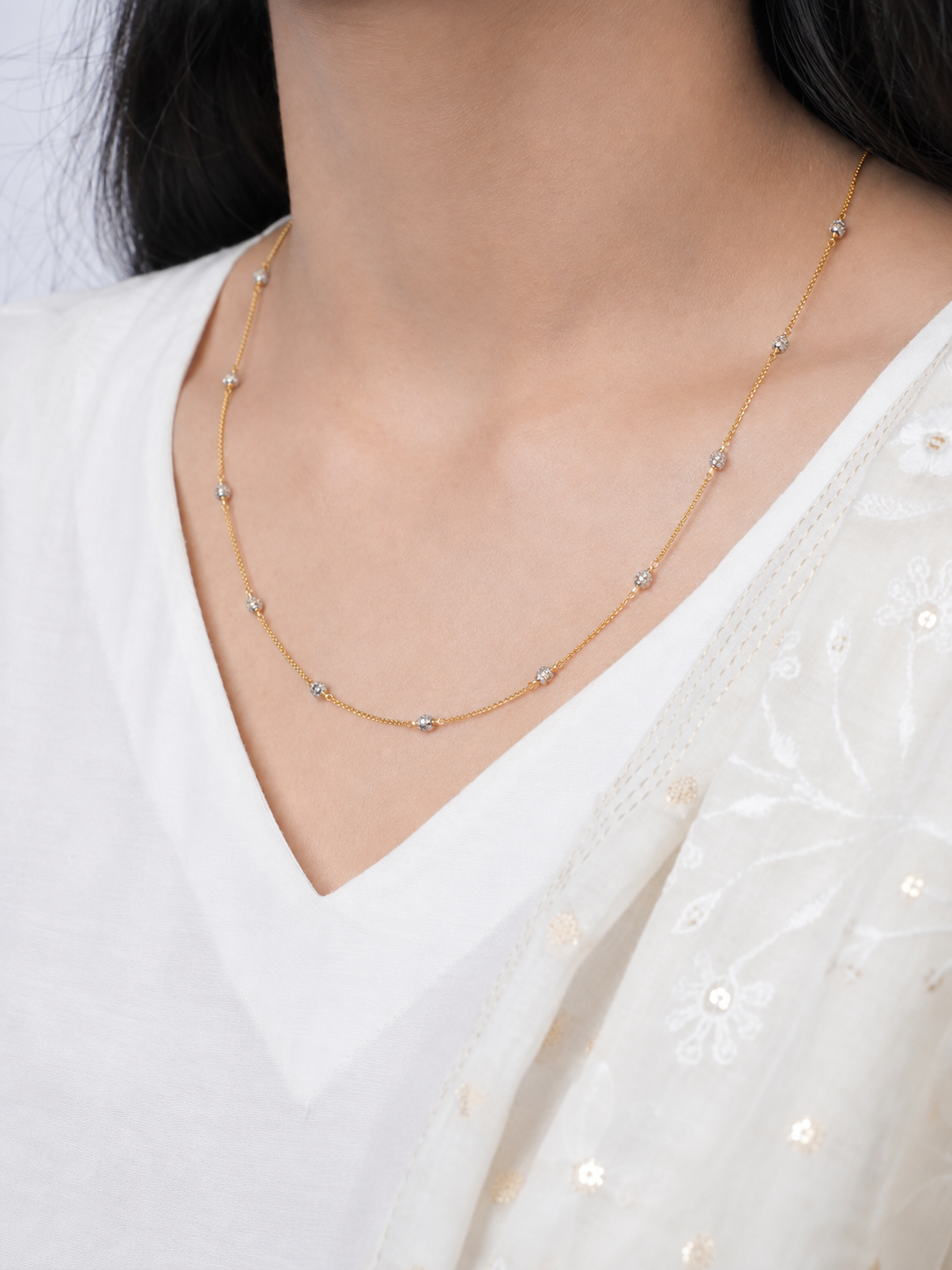 Dahlia Charm 18K Gold Plated Necklace
