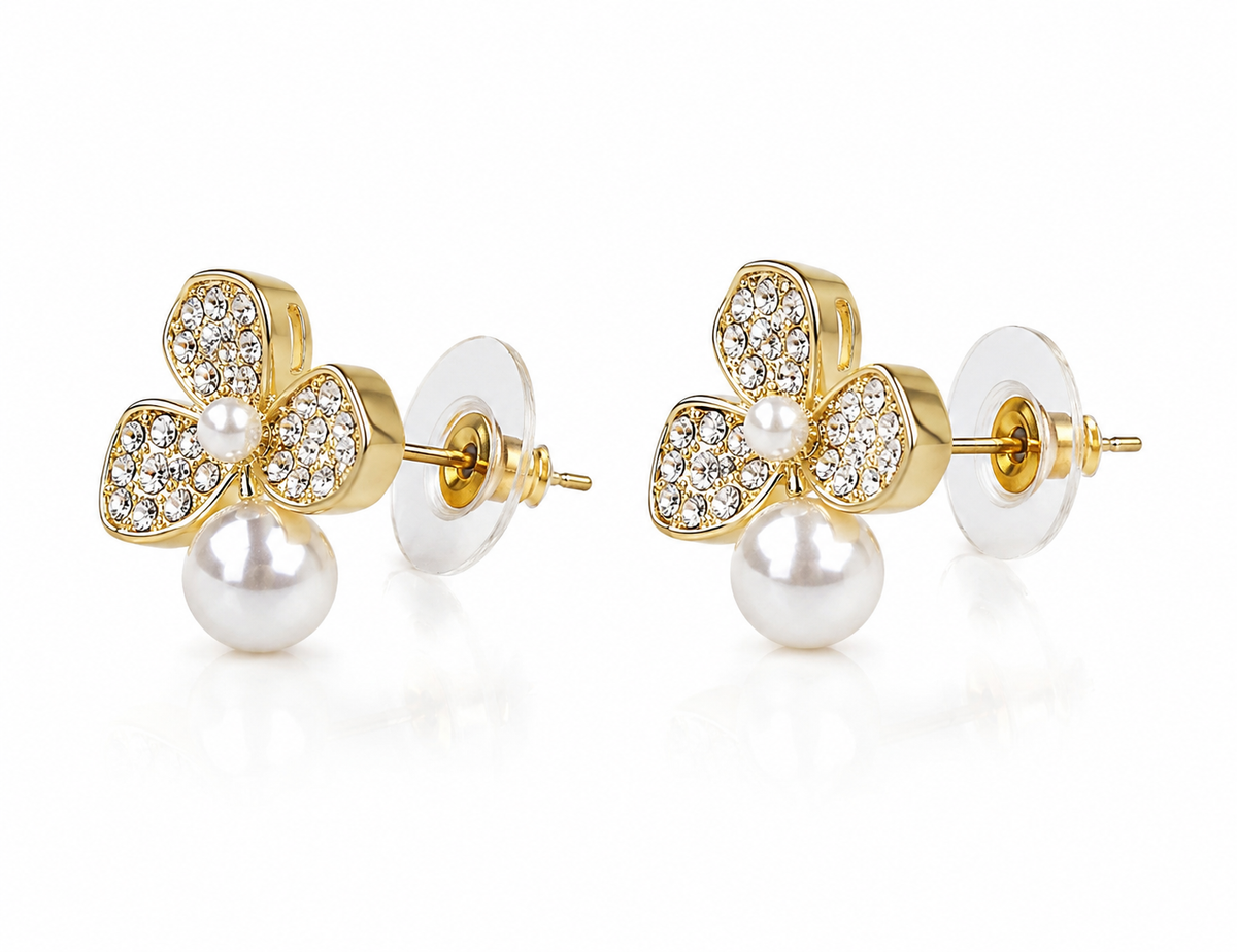 Kavya Rose Shine Earrings Set