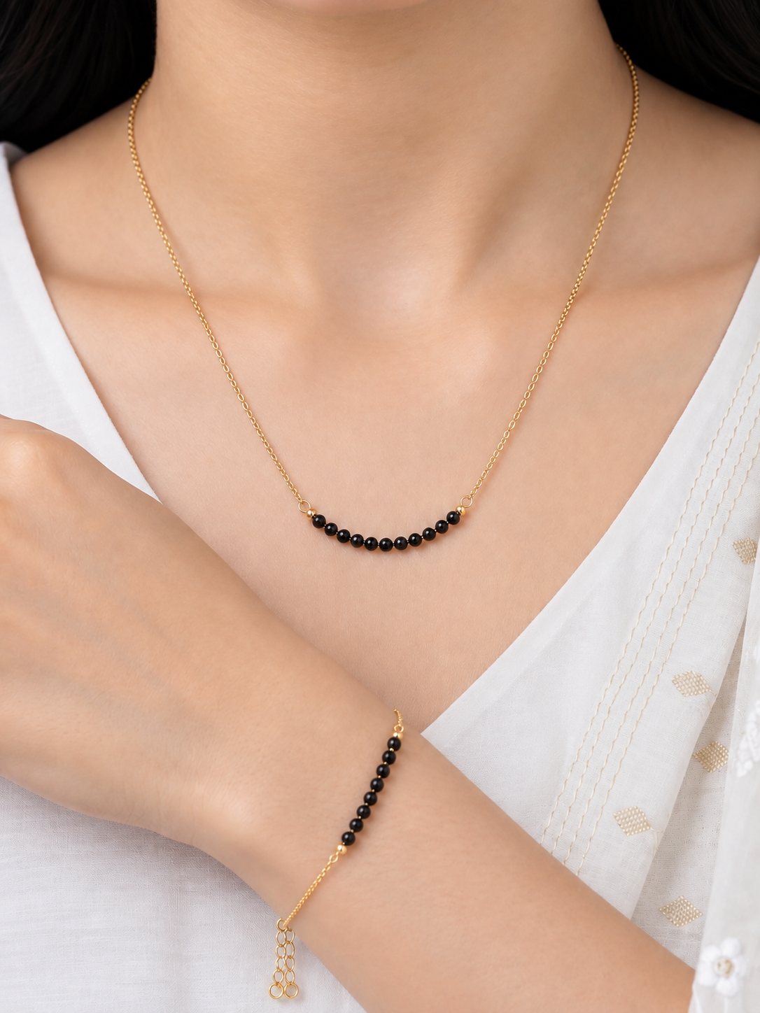 Selene Pearl 18K Gold Plated Necklace