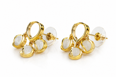 Kiara Pearl Halo Earrings Set