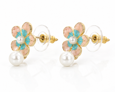 Mahi Crystal Bloom Earrings Set