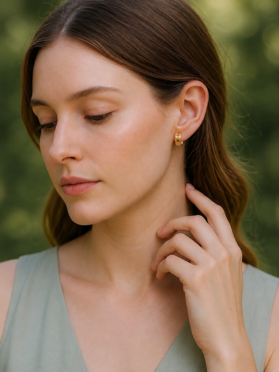 Sia Ruby Bloom Earrings Set