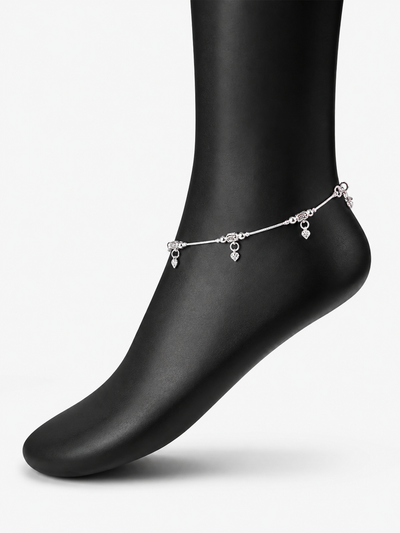 Brielle Silver Anklet for Women's