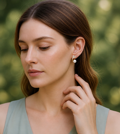 Veda Golden Bloom Earrings Set