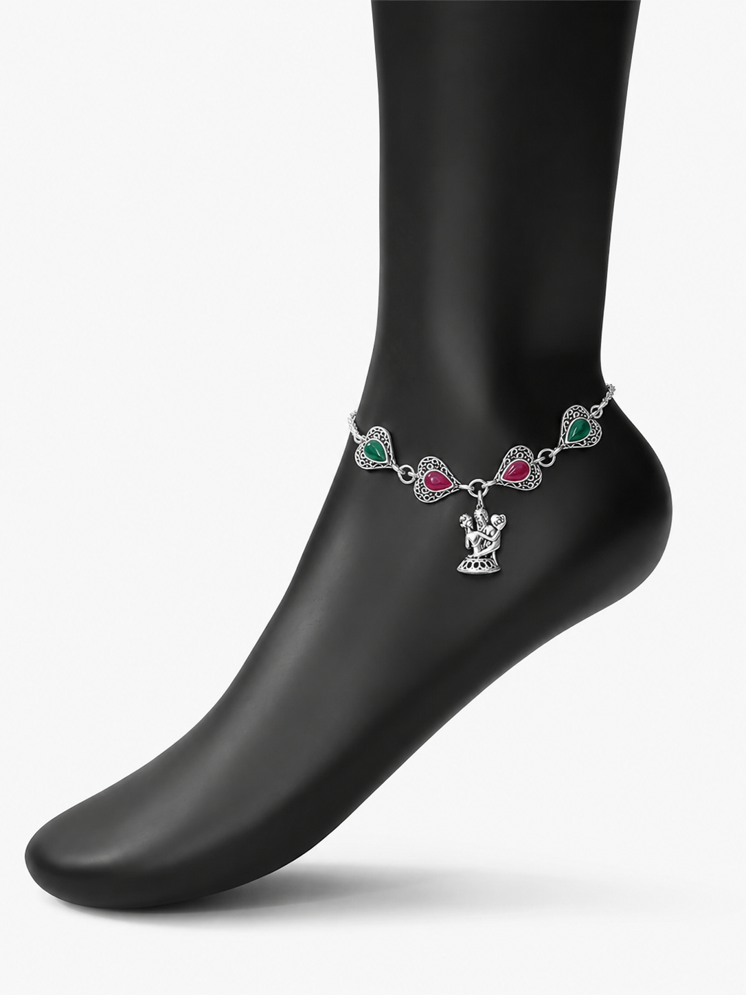 Rhea Silver Anklet for Women's