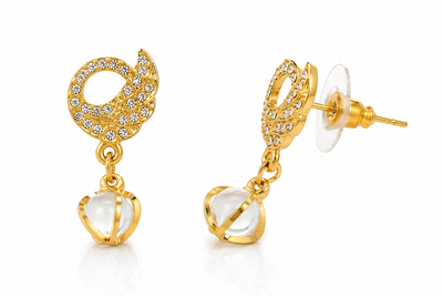 Anika Golden Drops Earrings Set