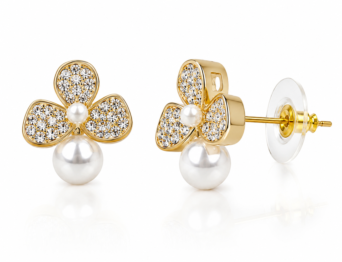 Kavya Rose Shine Earrings Set