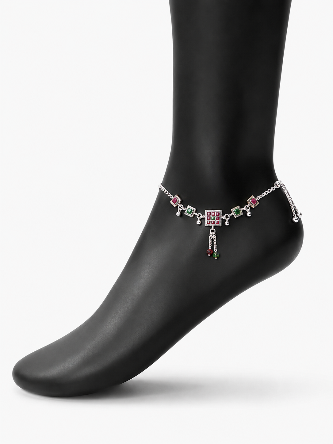 Vivienne Silver Anklet for Women's