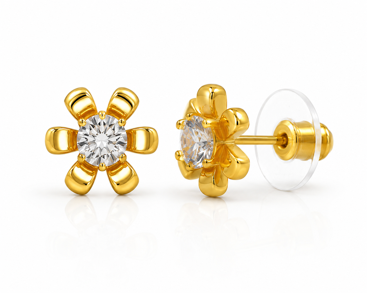 Rhea Stone Halo Earrings Set