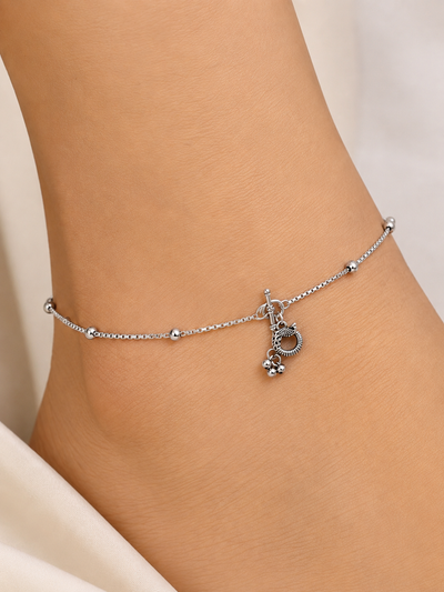 Serene Silver Anklet for Women's