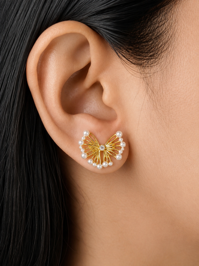 Aarohi Pearl Charm Earrings Set