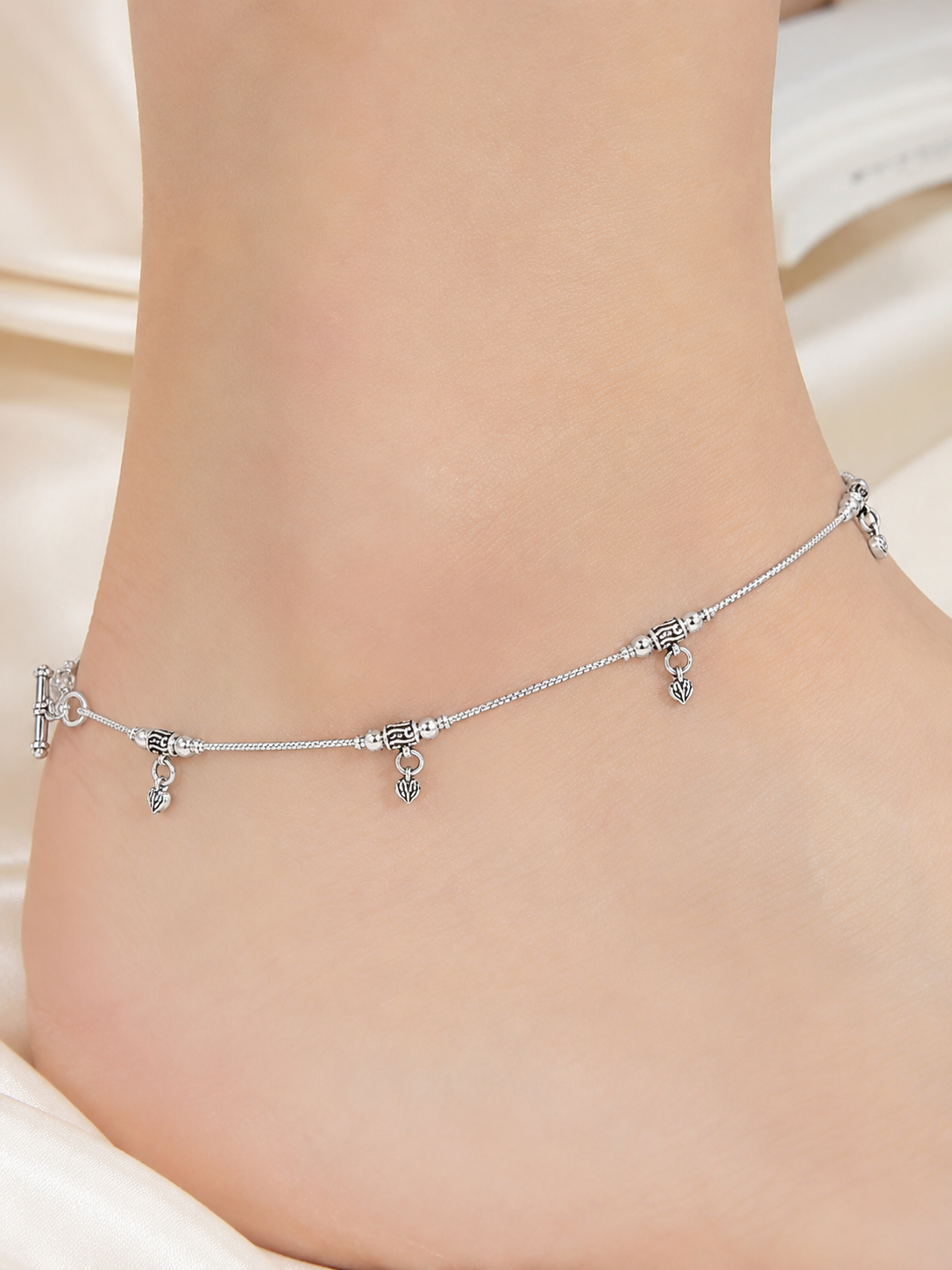 Brielle Silver Anklet for Women's